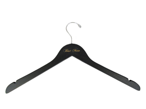 Engraved Black Groom's Party Hanger
