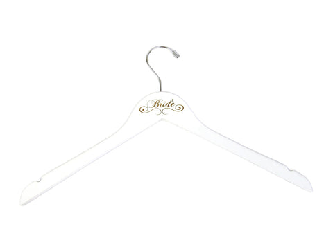 Engraved White Bridal Party Hangers
