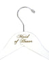 Engraved White Bridal Party Hangers