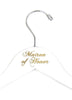 Engraved White Bridal Party Hangers