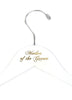 Engraved White Bridal Party Hangers