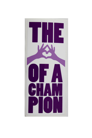 Heart of a Champion Sticker