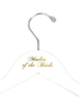 Engraved White Bridal Party Hangers
