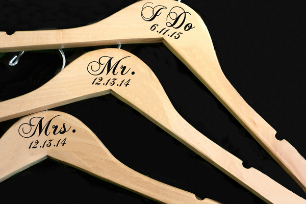 Mr. & Mrs. Personalized Wood Hanger