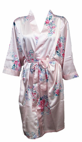 Satin Floral Blank Bridal Party Robes