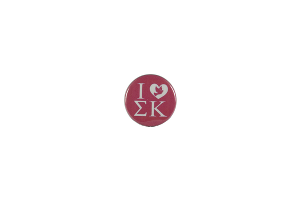 Love Sigma Kappa Button - Pink
